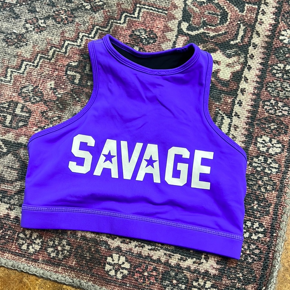 Savage Barbell high neck bra - size small